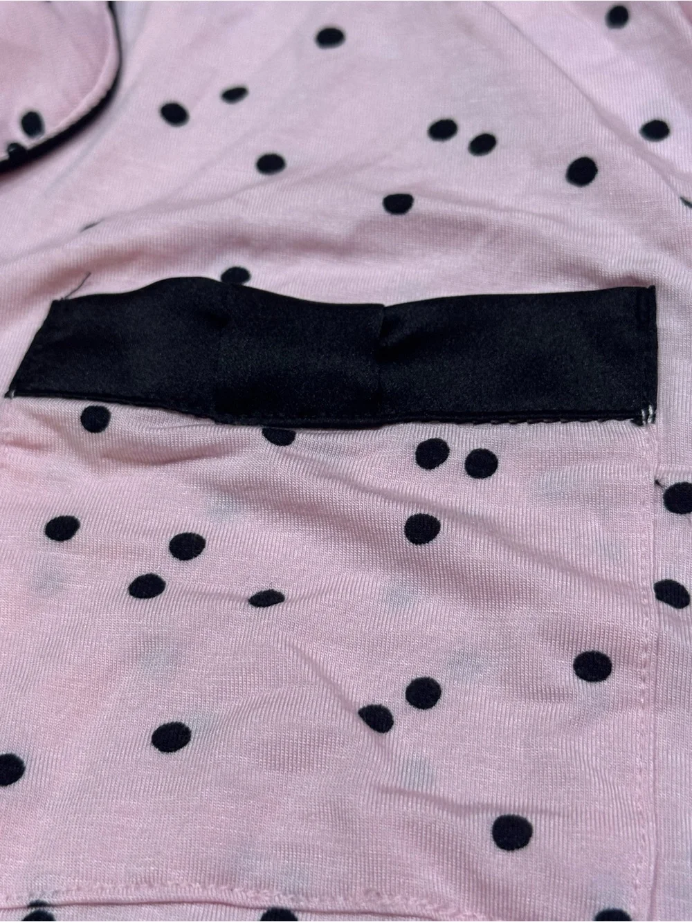 New Kate Spade 3X Pink And Black Dot Print Coordinating Pajama Short Set Cute!